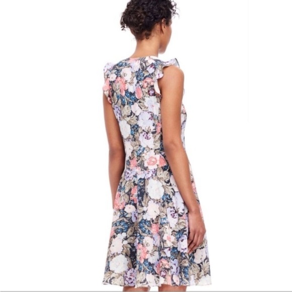 Rebecca Taylor Penelope V-Neck Silk Floral Multicolor Dress - Picture 2 of 11